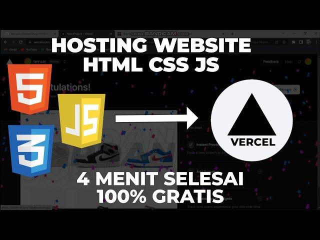 CARA HOSTING WEBSITE HTML CSS JS DI VERCEL GRATIS