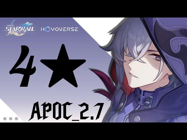 4 Star Only, One more time | Apocalyptic Shadow 2.7 Stage 4 | Honkai: Star Rail