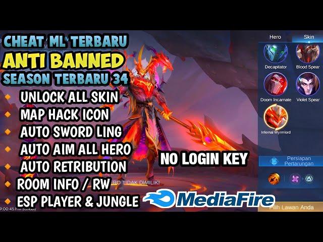 CHEAT Ml TERBARU 2024 | MOD UNLOCK ALL SKIN MOBILE LEGENDS | ANTI BANNED NO PASSWORD