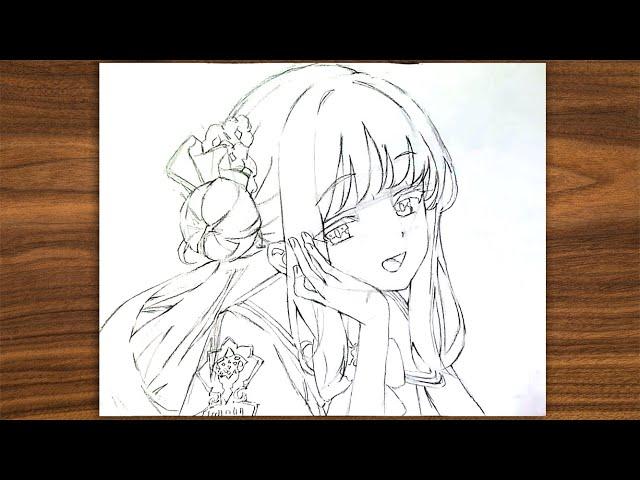 Sketching Tutorial: Guides you step by step to sketch an anime picture from available images