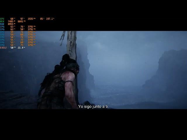 Senua's Saga: Hellblade II 1440p ultra (dlss calidad) RTX 3070 i74790