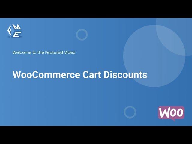 Cart Discounts for WooCommerce - FME ADDONS