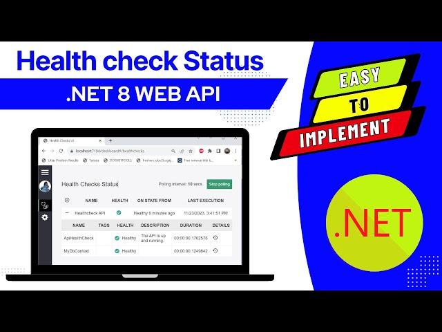 Implementing health checks in asp.net core services | Web api