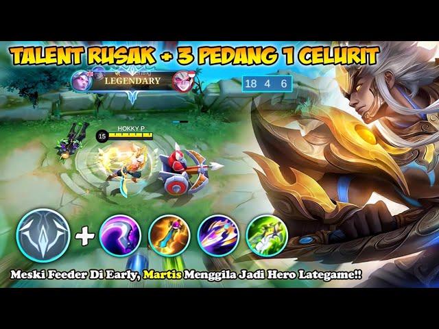 INI BUILD MARTIS TERSAKIT SEKARANG!! DAMAGE GAK NGOTAK BLASS BEST BUILD MARTIS TOP GLOBAL MLBB 2024