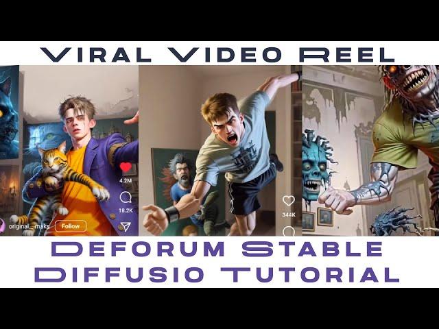 STEP-BY-STEP DEFORUM STABLE DIFFUSION REELS EDITING | STABLE DIFFUSION TUTORIAL | AI