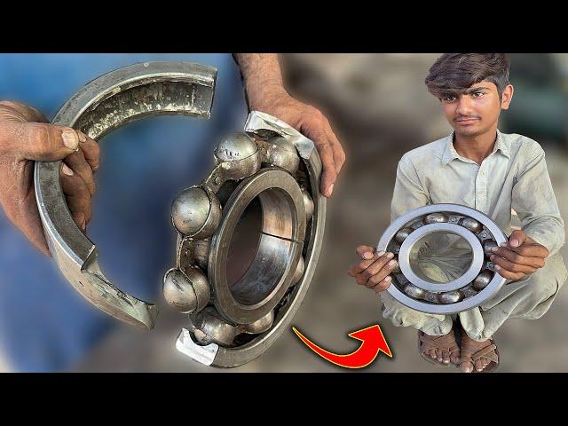 How to Repair Broken Outer Ring of Giant Bearing | Broken Bearing Restoration| Scrap Metal Recycling