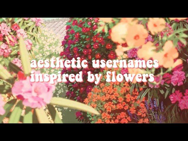 aesthetic usernames inspired by flowers || moonbeige