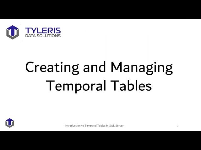 Introduction to SQL Server Temporal Tables - Tim Mitchell