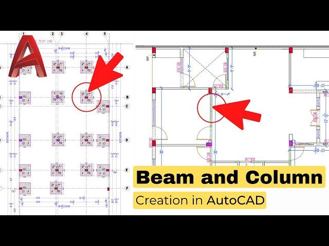 How to Create Beam and Column layout in AutoCAD