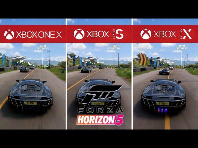 Forza Horizon 5 Comparison - Xbox Series X vs. Xbox Series S vs. Xbox One X vs. Xbox One S