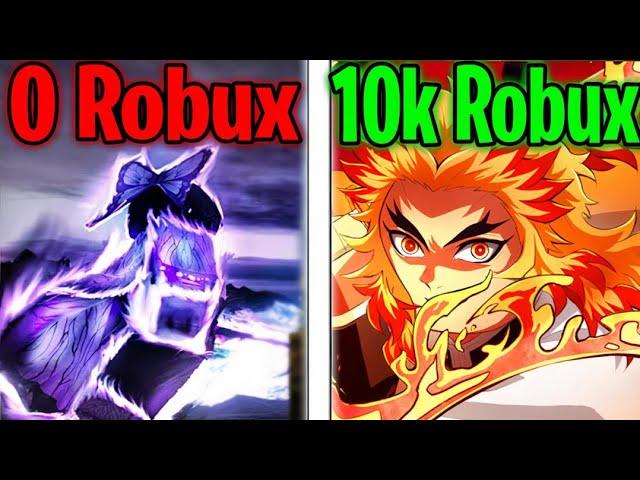 Spending $10,000 Robux on Demon Slayer Games (ROBLOX)