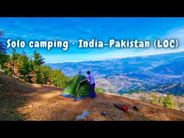 SOLO CAMPING WITH AMAZING VIEW OF INDIA-PAKISTAN BORDER • CRAFTING STOVE • BUSHCRAFT COOKING • ASMR