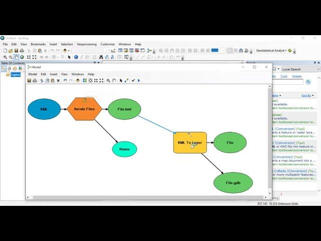 Use Model Builder of ArcGIS to convert multiple KML files to spatial layers