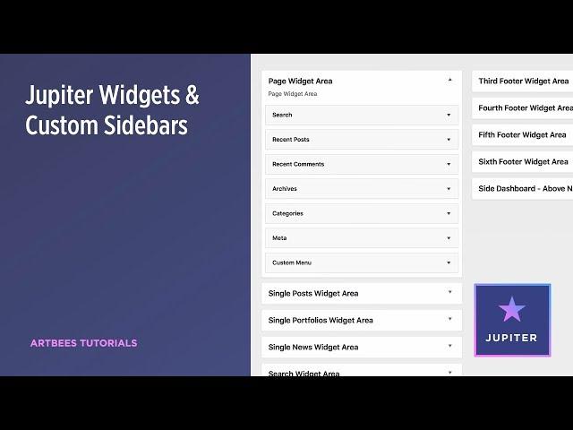 Jupiter Widgets & Custom Sidebars