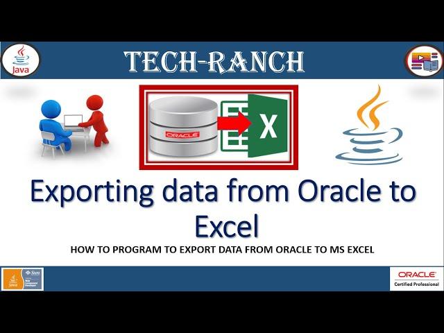 Live Demonstration of exporting data from Oracle to MS Excel in Java | Practice Projects|@TechRanch