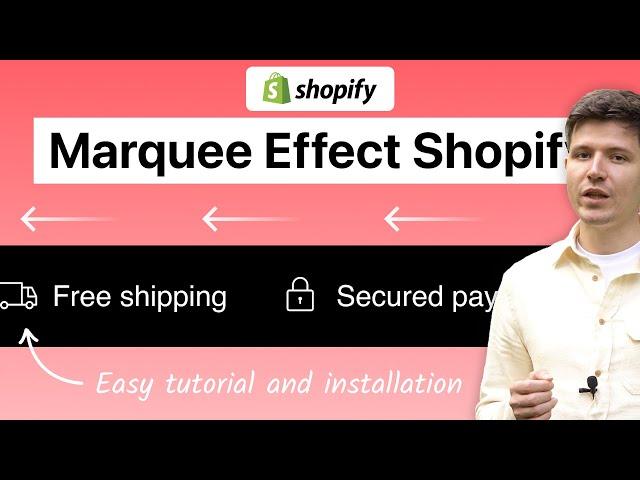 Marquee Effect Shopify | Easy Tutorial 2024