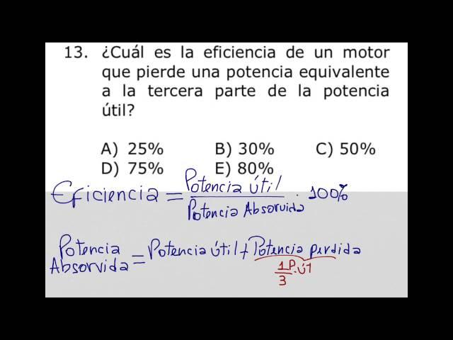 Como calcular la eficiencia, potencia útil, potencia entregada