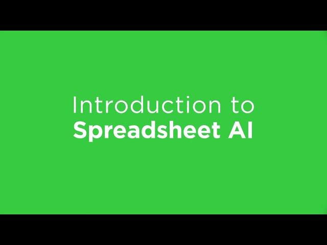 Spreadsheet AI