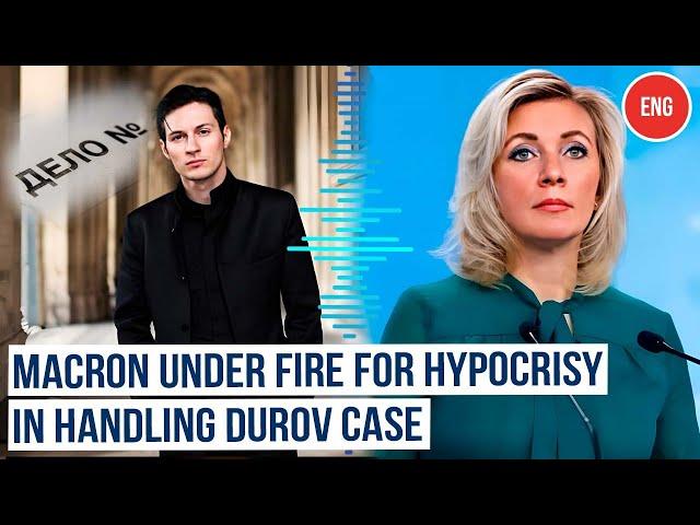 Macron accused of hypocrisy over Pavel Durov case by Russian Foreign Ministry Spokesperson