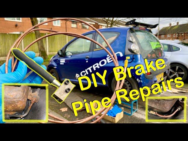 How to Safely Repair Rusted Brake Lines / Brake Pipe Section Replacement (CityBug)