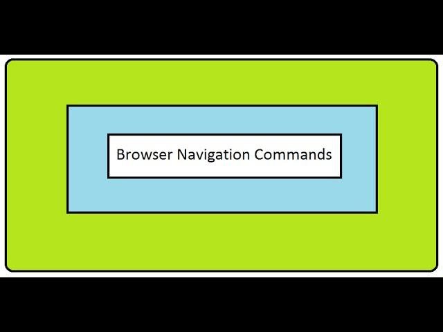 Selenium WebDriver - Browser navigation commands