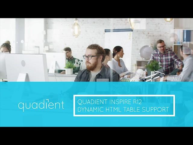 Inspire R12: Dynamic HTML Table Support
