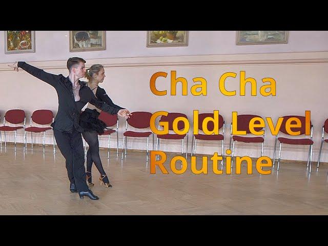 Cha Cha Gold Level Choreography | Open Hip Twist Spiral, Walks and Whisks