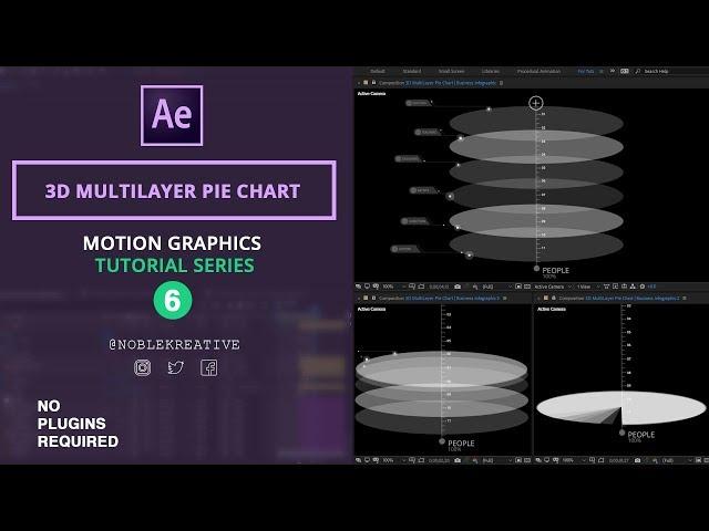 3D MultiLayer Pie Chart in AE | No Plugin Required