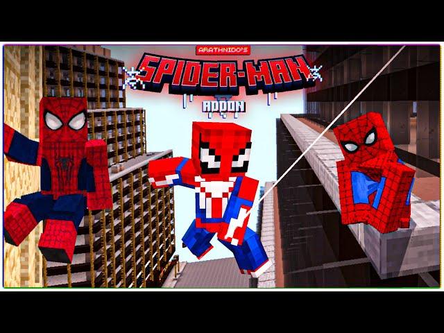 Most Realistic Spider-Man Add-on For Minecraft PE/BE 1.20+ | Creator : @ArathNido