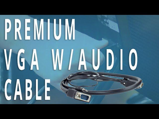 Easy To Use VGA Cable - Includes Audio Channel!