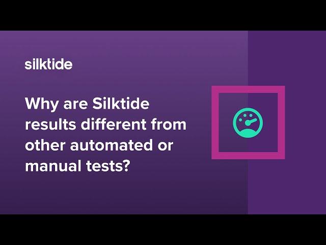 Why do Silktide's web accessibility testing results differ from other automated or manual tests?