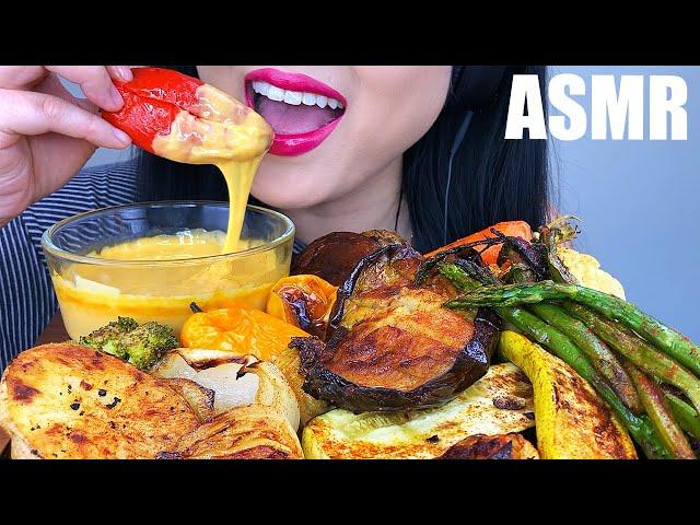 ASMR CHEESY ROASTED VEGGIES *NO TALKING* (EATING SOUNDS) | ASMR Phan