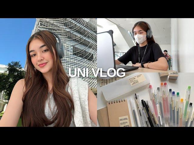 UNI VLOG | romanticizing daily college life, school supplies haul, hanging out with friends 