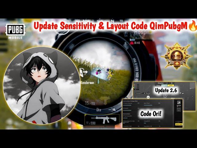 New 2.6 Qim PubgM Sensitivity Code & Layout Code 2023 | Sensitivitas PUBG Mobile Terbaik Norecoil