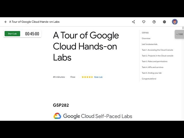 A Tour of Google Cloud Hands-on Labs GSP282