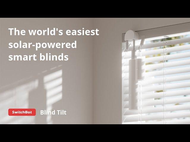 SwitchBot Blind Tilt, solar-powered retrofit smart blinds.