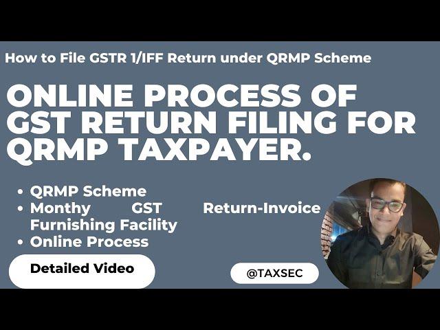 IFF GSTR 1 ONLINE FILING PROCESS | QRMP SCHEME GST RETURN FILING  | HOW TO FILE IFF GST RETURN #gst.