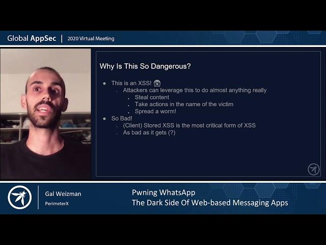 Pwning WhatsApp   The Dark Side Of Web based Messaging Apps   Gal Weizman