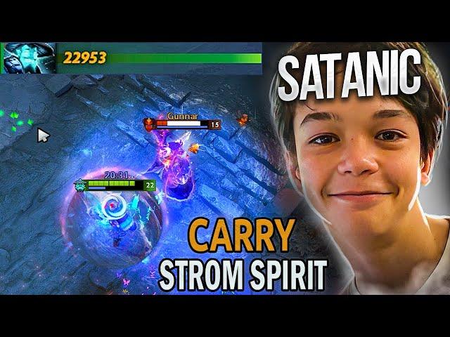 Satanic shows how Aggressive his Storm Spirit Carry is 