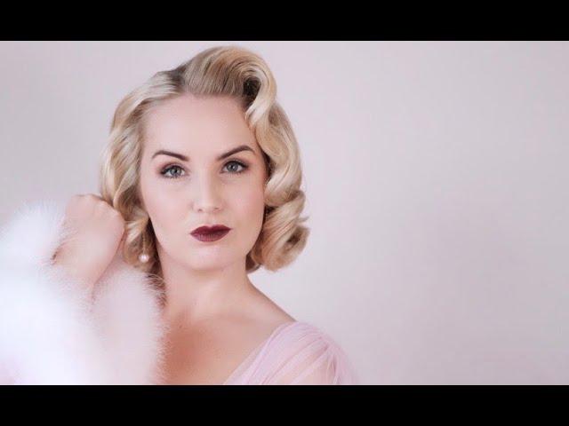 Step by step Pin-Curl and Brush-Out Hair Tutorial for Vintage Hair