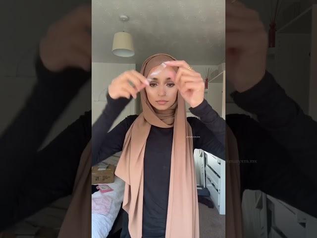 Viral neck and chest coverage hijab style #hijabi #hijabtutorial #hijabstyle