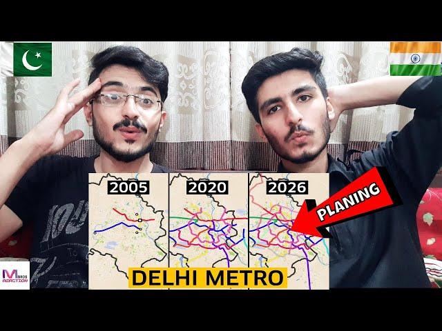 PAKISTANI BOYS REACTS Delhi Metro is India's Largest Metro Network | MEER BROS REACTIONS