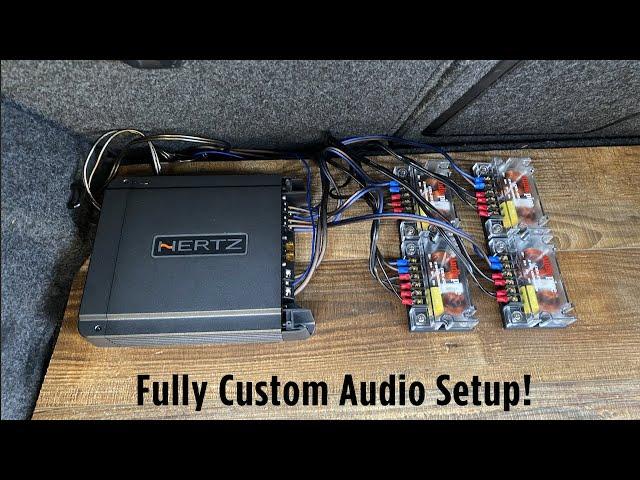 How to wire 8 door speakers to a 4 channel amp! (AudioPipe Crossovers)