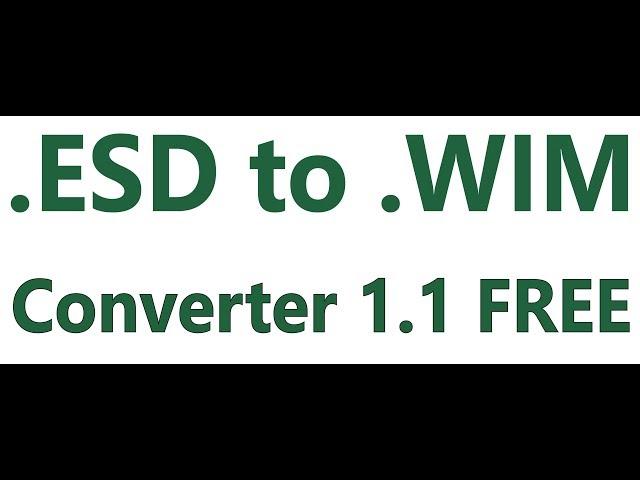 ESD WIM Converter 1.1