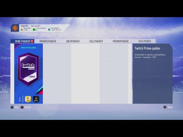 Opening My Twitch Prime Pack on FiFa 19