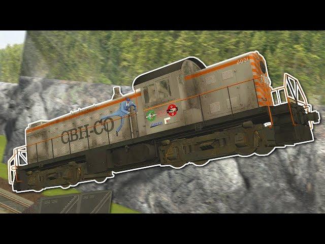 TRAIN RACE WITH JUMPS! - Garry's Mod Gameplay - Gmod Train Tornado Survival