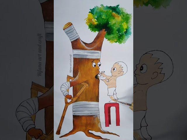 Save tree save world  #rifanaartandcraft #shorts #youtubeshorts #saveearth #savetheworld