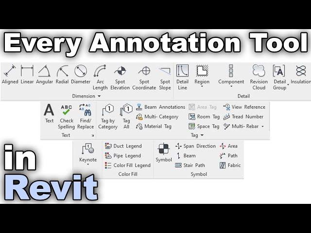Every Annotation Tool in Revit Tutorial