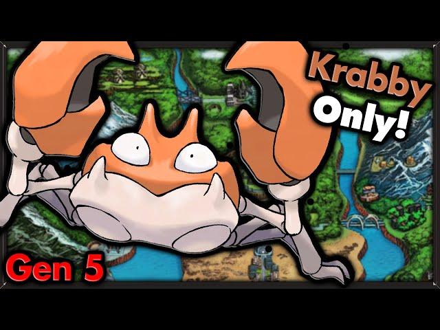 Can I Beat Pokemon Black with ONLY Krabby?  Pokemon Challenges ► NO ITEMS IN BATTLE