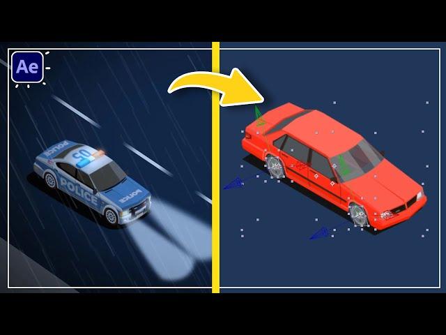 2D Cinematic Action Car Scene Animation in After Effects Tutorials